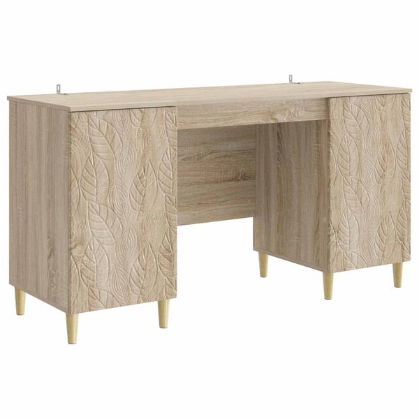 vidaXL Stôl Dub sonoma Kompozitné drevo 142,5 x 50 x 75 cm