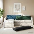 vidaXL Podložka s vankúšom HOUTEN Modrá 40 x 145 cm Zamat