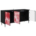 vidaXL TV skrinka AACHEN 102 x 33 x 51 cm Čierny dub Kompozitné drevo