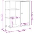vidaXL Komoda sivá sonoma 70x30x80 cm kompozitné drevo