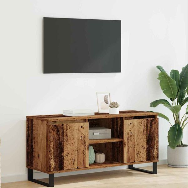 vidaXL TV skrinka Staré drevo 104 x 35 x 50 cm Kompozitné drevo