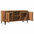 vidaXL TV skrinka lesklá staré drevo 102x35x50 cm spracované drevo