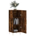 vidaXL Komoda dymový dub 34,5x34x90 cm spracované drevo