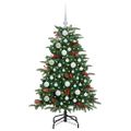 vidaXL Umelý vianočný stromček Zelená 120 cm PVC, kov a plast