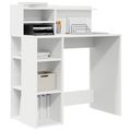 vidaXL Stôl Biela Kompozitné drevo 90 x 48 x 101,5 cm