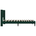 vidaXL Rám postele s čelnou doskou Tmavozelená 90 x 200 cm Zamat