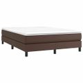 vidaXL Posteľný rám s boxspringom hnedý 140x190 cm umelá koža