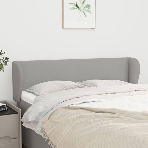 vidaXL Čelo postele so záhybmi bledosivé 147x23x78/88 cm látka