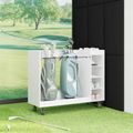 vidaXL Golfová skriňa s kolesom Jednofarebný Biela 120 x 45 x 98 cm