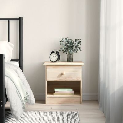 vidaXL Nočný stolík ALTA 41x35x41 cm masívna borovica