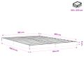vidaXL Posteľný rám medovohnedý 180x200 cm masívna borovica Super King