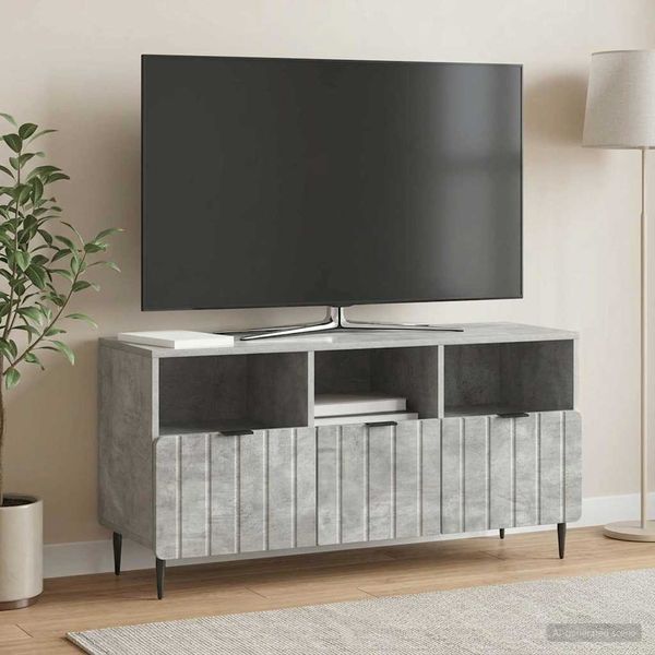 vidaXL TV skrinka Betónovo sivá 102 x 34,5 x 50 cm Kompozitné drevo