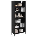 vidaXL Highboard Čierny dub 69,5 x 34 x 180 cm Kompozitné drevo
