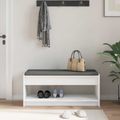 vidaXL Predsieňová lavica Biely 103 x 38 x 45 cm