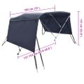 vidaXL Strieška Bimini s 3 oblúkmi a stenami 183x(137-152)x137 cm