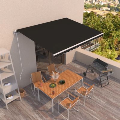 vidaXL Automaticky zaťahovacia markíza 450x350 cm antracitová