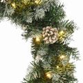 vidaXL Vianočný veniec s LED svetlami zelený 60 cm PVC
