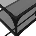vidaXL Konferenčný stolík s čiernou sklenenou doskou 80x35x81 cm oceľ