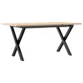 vidaXL Konferenčný stolík v tvare X 90x40x45 cm borovica a oceľ