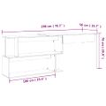 vidaXL Rohový stôl dymový dub 200x50x76 cm spracované drevo
