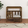 vidaXL Posteľ pre psa medovohnedá 75,5x63,5x70 cm borovicový masív