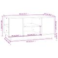 vidaXL Konferenčný stolík biely 90x49x40,5 cm borovicový masív
