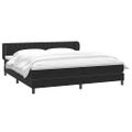 vidaXL Posteľný rám boxsping s matracmi čierna 200x220 cm zamat