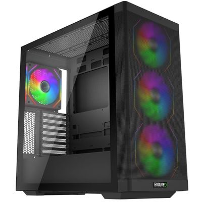 EVOLVEO Scorpio, Big Tower/4x ARGB/sklo+mriežka
