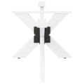 vidaXL Noha konferenčného stolíka v tvare pavúka, biela 98x58x(42-43) cm, oceľ