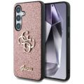 Puzdro Guess HC Fixed Glitter Big 4G pre Samsung Galaxy S25 ružové