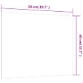 vidaXL Nástenná magnetická tabuľa biela 50x40 cm tvrdené sklo