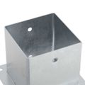 vidaXL Podnože stĺpikov štvorcové 12 ks Strieborná 141x141 mm