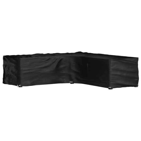 vidaXL Kryt na záhradný nábytok v tvare L 16 očiek 285x285x70 cm