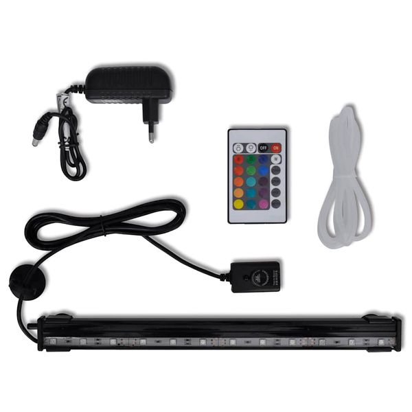 Ponorné akváriové bodové LED svietidlo s bublinami RGB 32 cm