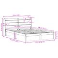vidaXL Rám postele Včelí hnedý 150 x 200 cm Masívne borovicové drevo