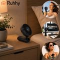 Mini ručný ventilátor Ruhhy 27781,2400mAh USB-C, čierny