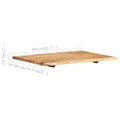 vidaXL Stolová doska, akáciový masív 80x(50-60)x2,5 cm