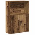vidaXL Knižnica staré drevo 60x24x85 cm kompozitné drevo