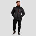 Pánska bunda Puffer Black/Orange - GymBeam, veľkosť S, veľkosť oblečenia S