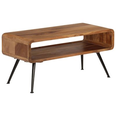 vidaXL Konferenčný stolík z masívneho akáciaového dreva 95x40x45 cm