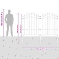 vidaXL Záhradný plot WOERDEN 240 x 190 cm Povrchovo upravená oceľ