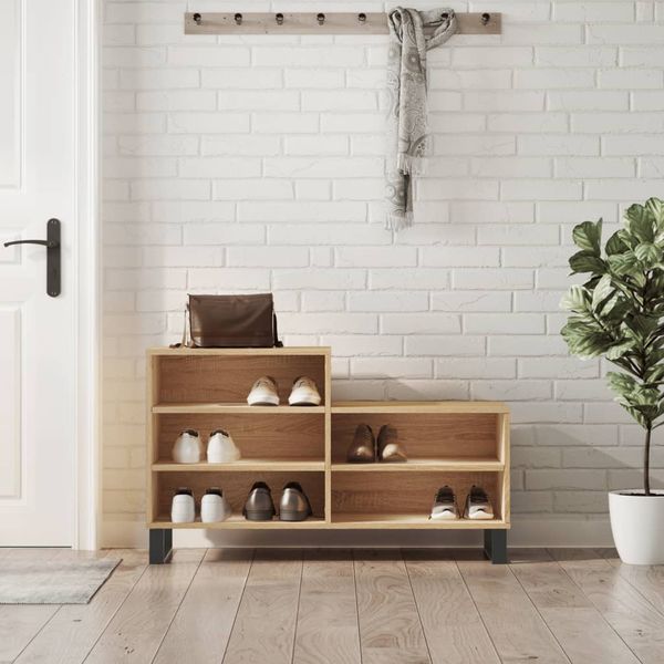 vidaXL Botník dub sonoma 102x36x60 cm spracované drevo