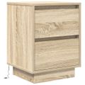 vidaXL Nočné skrinky s LED osvetlením 2 ks Dub sonoma 38x34x50 cm