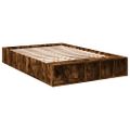 vidaXL Posteľný rám dymový dub 120x200 cm kompozitné drevo