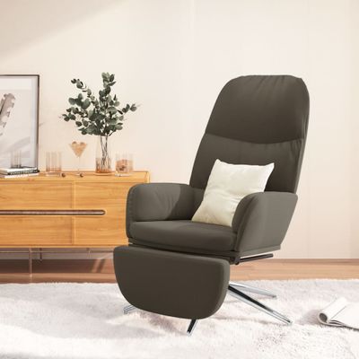 vidaXL Relaxačné kreslo tmavosivé umelá semišová koža