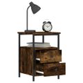 vidaXL Nočné stolíky 2 ks dymový dub 34x35,5x50 cm kompozitné drevo