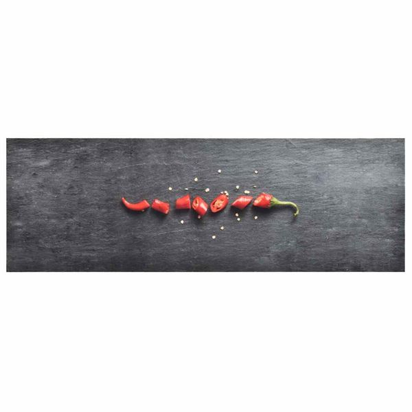vidaXL Kuchynský koberec prateľný paprikový dizajn 45x150 cm
