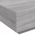 vidaXL Konferenčný stolík s LED svetlami sivý sonoma 80x80x31 cm