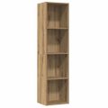 vidaXL skrinka na knihy/TV skrinka Staré drevo 36x30x143cm Drevo