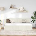 vidaXL Rohový rám postele s čelnou doskou Krémová 90 cm x 200 cm Zamat